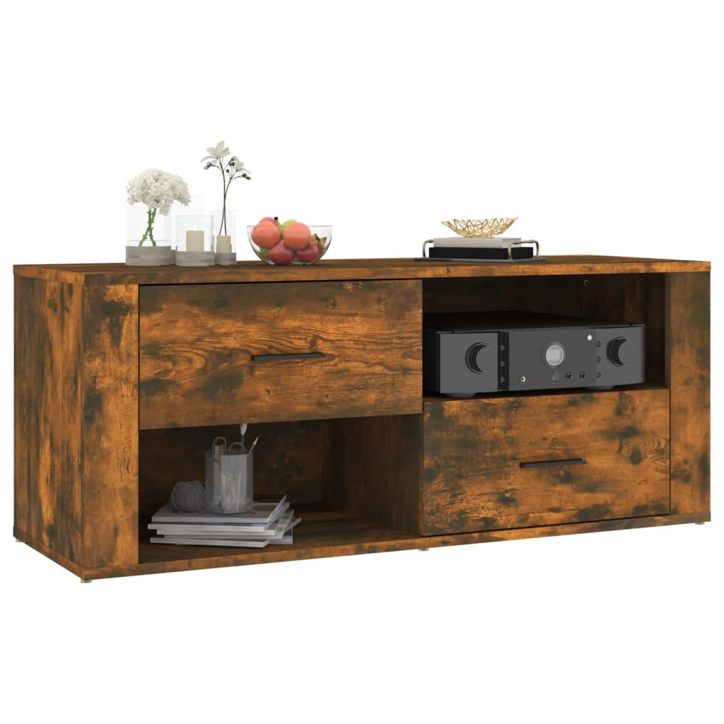 TV-Schrank Räuchereiche 100x35x40 cm Holzwerkstoff - Pazzar.ch