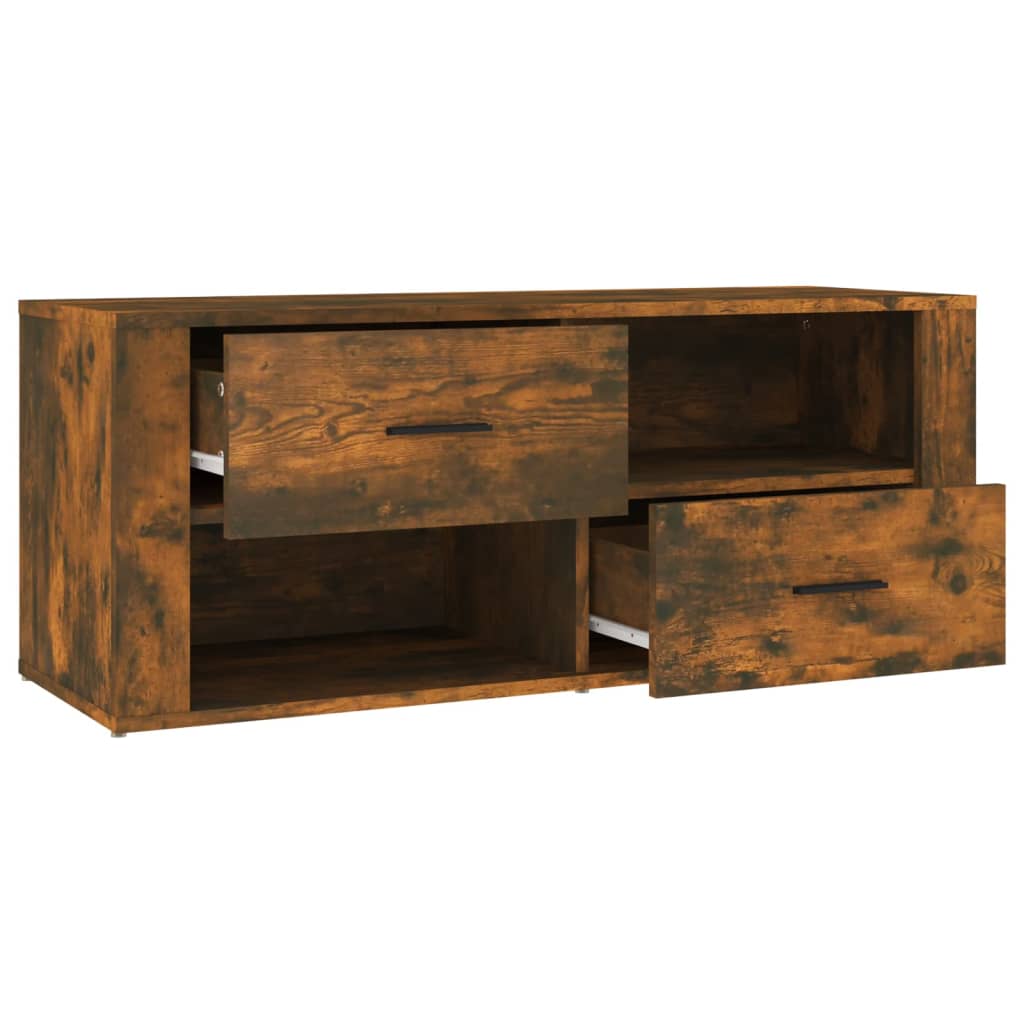 TV-Schrank Räuchereiche 100x35x40 cm Holzwerkstoff - Pazzar.ch