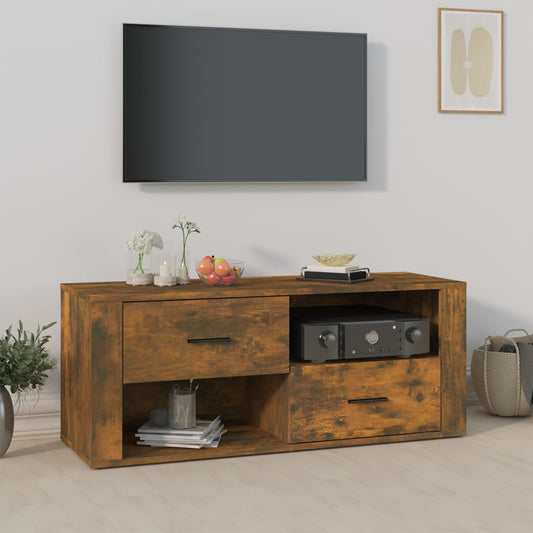TV-Schrank Räuchereiche 100x35x40 cm Holzwerkstoff - Pazzar.ch