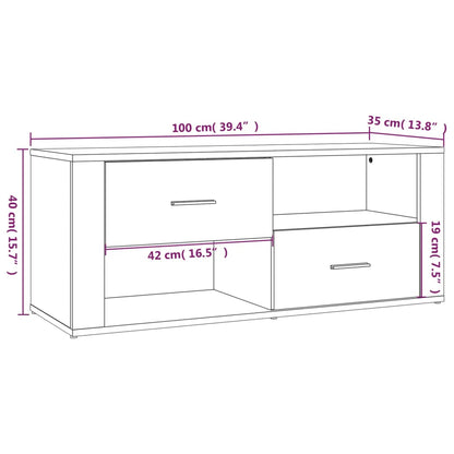 TV-Schrank Grau Sonoma 100x35x40 cm Holzwerkstoff - Pazzar.ch