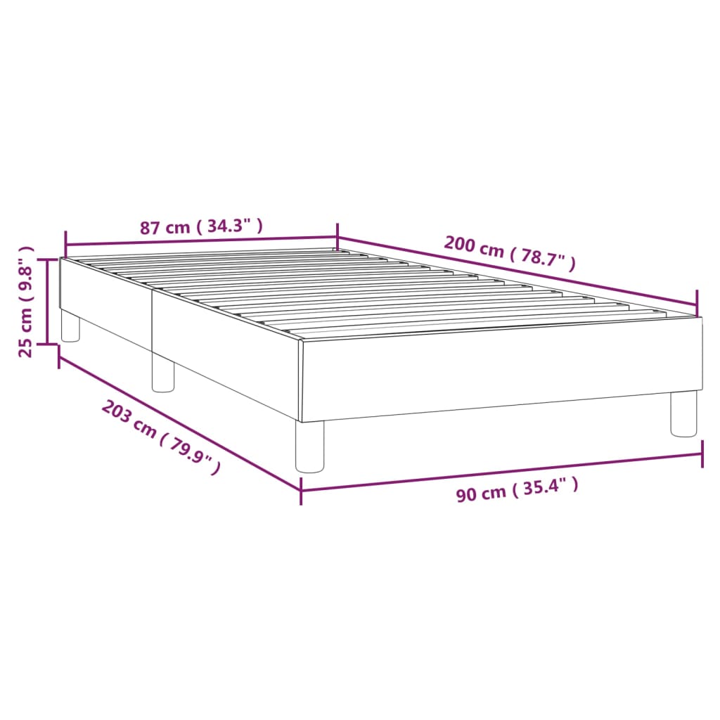 Bettgestell Creme 90x200 cm Stoff - Pazzar.ch