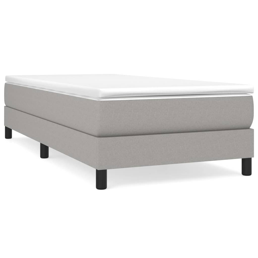 Boxspringbett Hellgrau 100x200 cm Stoff - Pazzar.ch