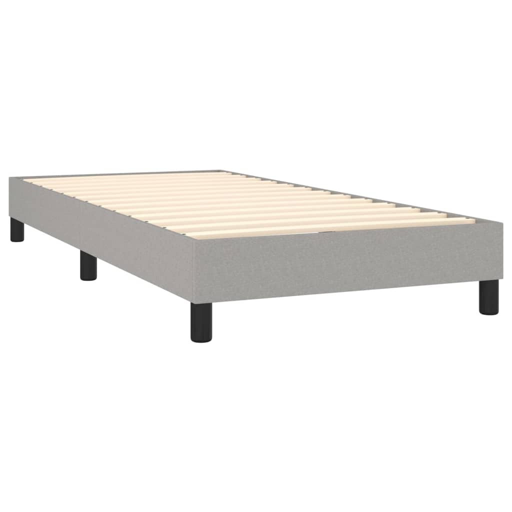 Bettgestell ohne Matratze Hellgrau 100x200 cm Stoff