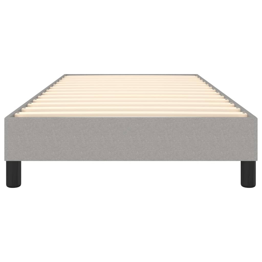 Bettgestell ohne Matratze Hellgrau 100x200 cm Stoff