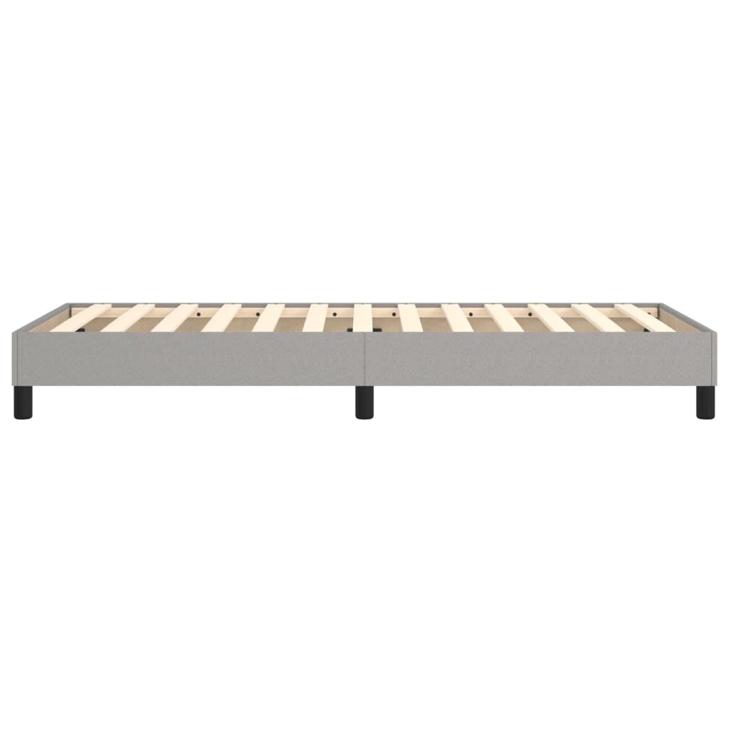 Bettgestell ohne Matratze Hellgrau 100x200 cm Stoff