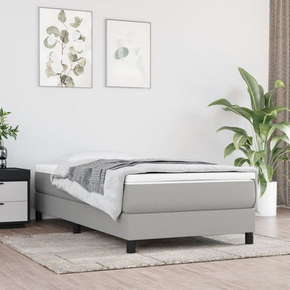 Boxspringbett Hellgrau 100x200 cm Stoff - Pazzar.ch
