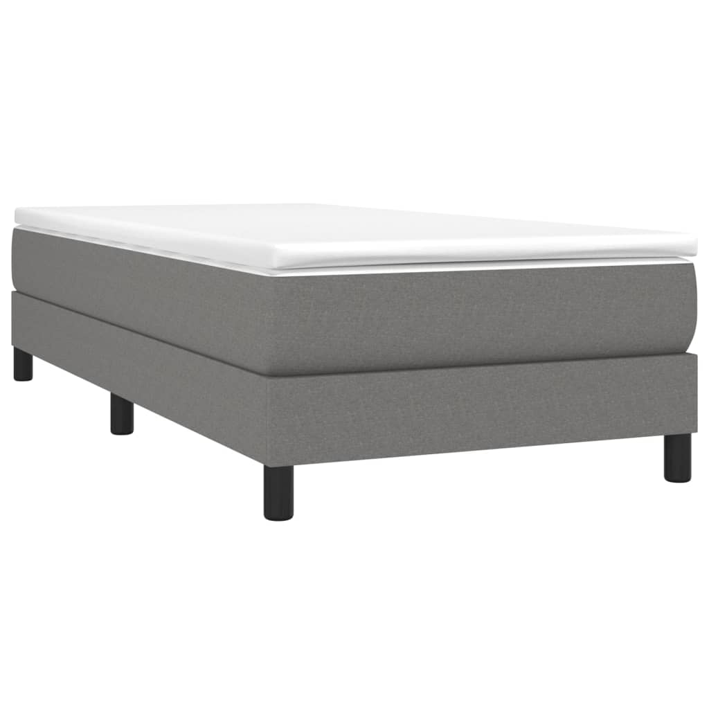 Boxspringbett Dunkelgrau 100x200 cm Stoff - Pazzar.ch