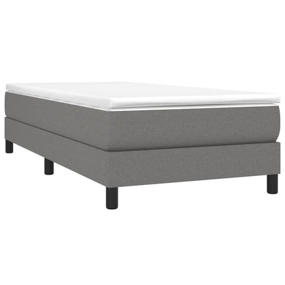 Boxspringbett Dunkelgrau 100x200 cm Stoff - Pazzar.ch