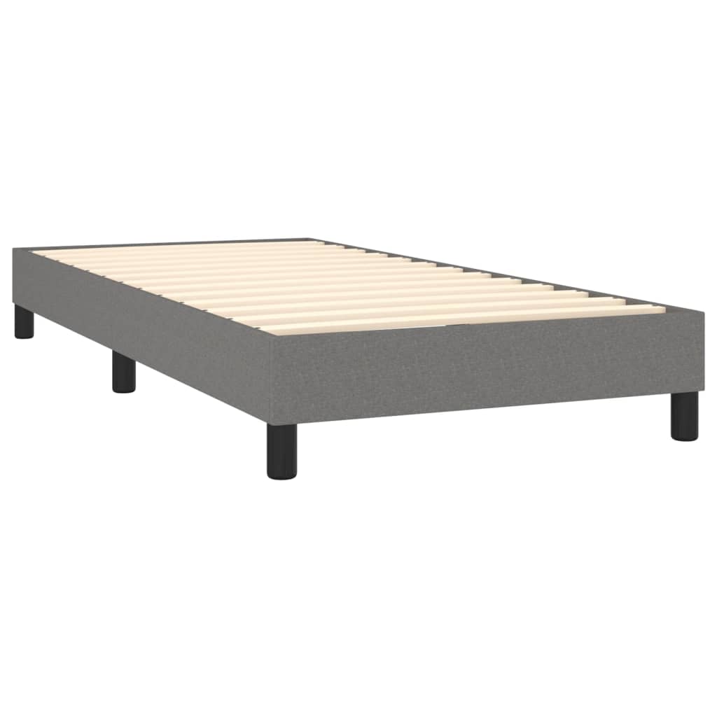 Boxspringbett Dunkelgrau 100x200 cm Stoff - Pazzar.ch
