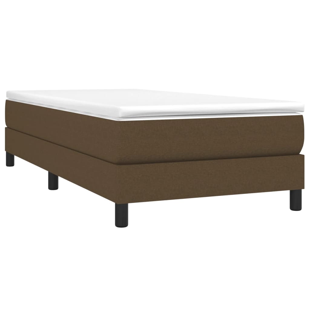 Boxspringbett Dunkelbraun 100x200 cm Stoff - Pazzar.ch