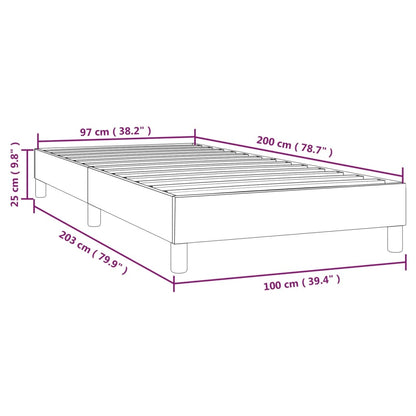 Bettgestell Dunkelbraun 100x200 cm Stoff - Pazzar.ch