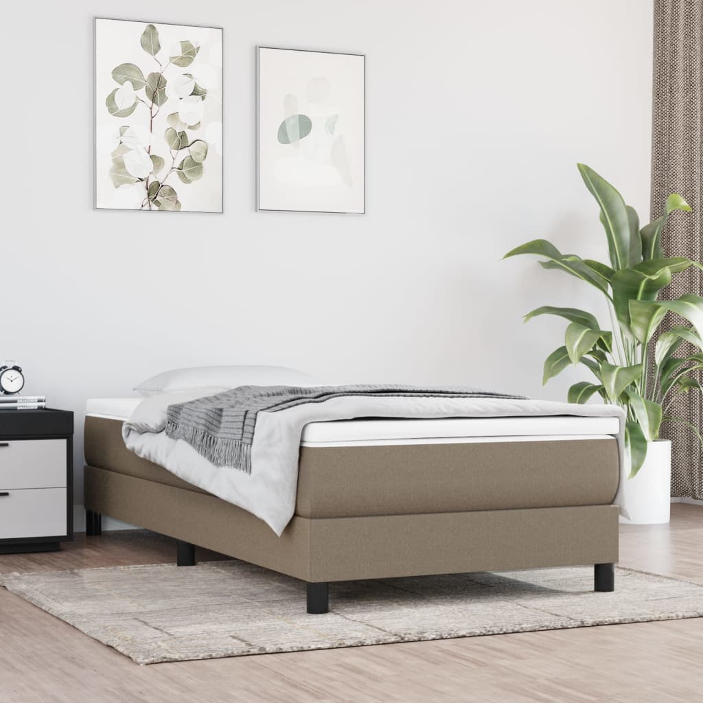 Boxspringbett Taupe 100x200 cm Stoff - Pazzar.ch