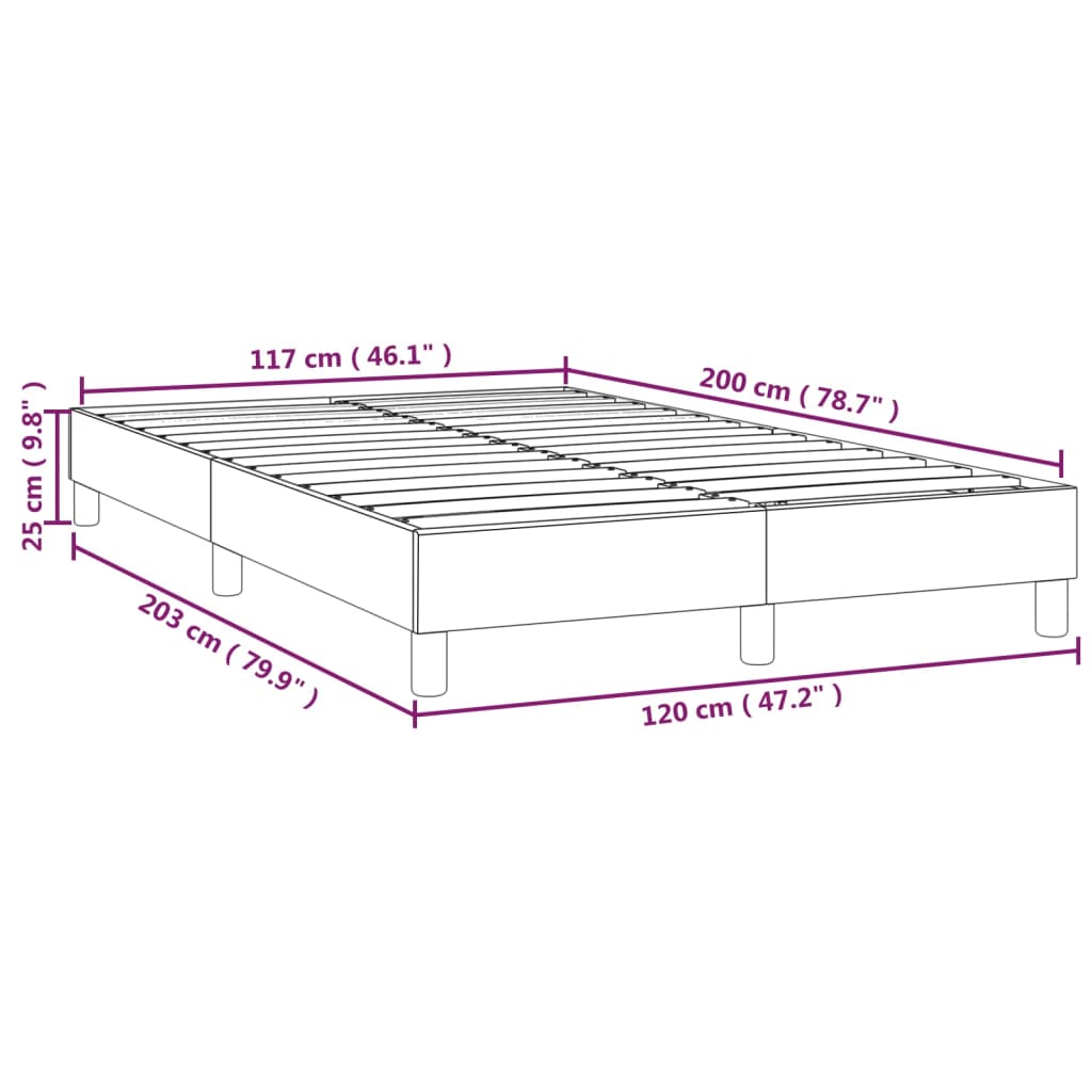 Bettgestell Creme 120x200 cm Stoff - Pazzar.ch