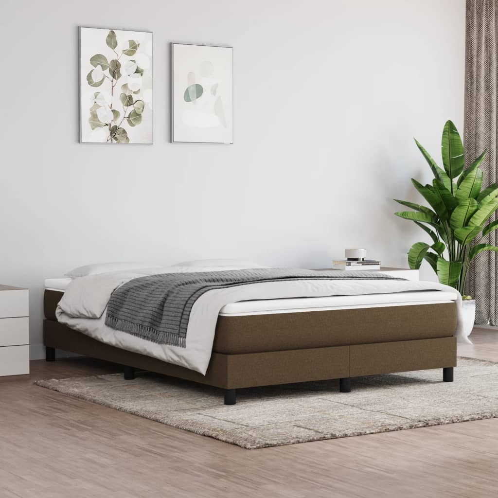 Boxspringbett Dunkelbraun 140x200 cm Stoff - Pazzar.ch
