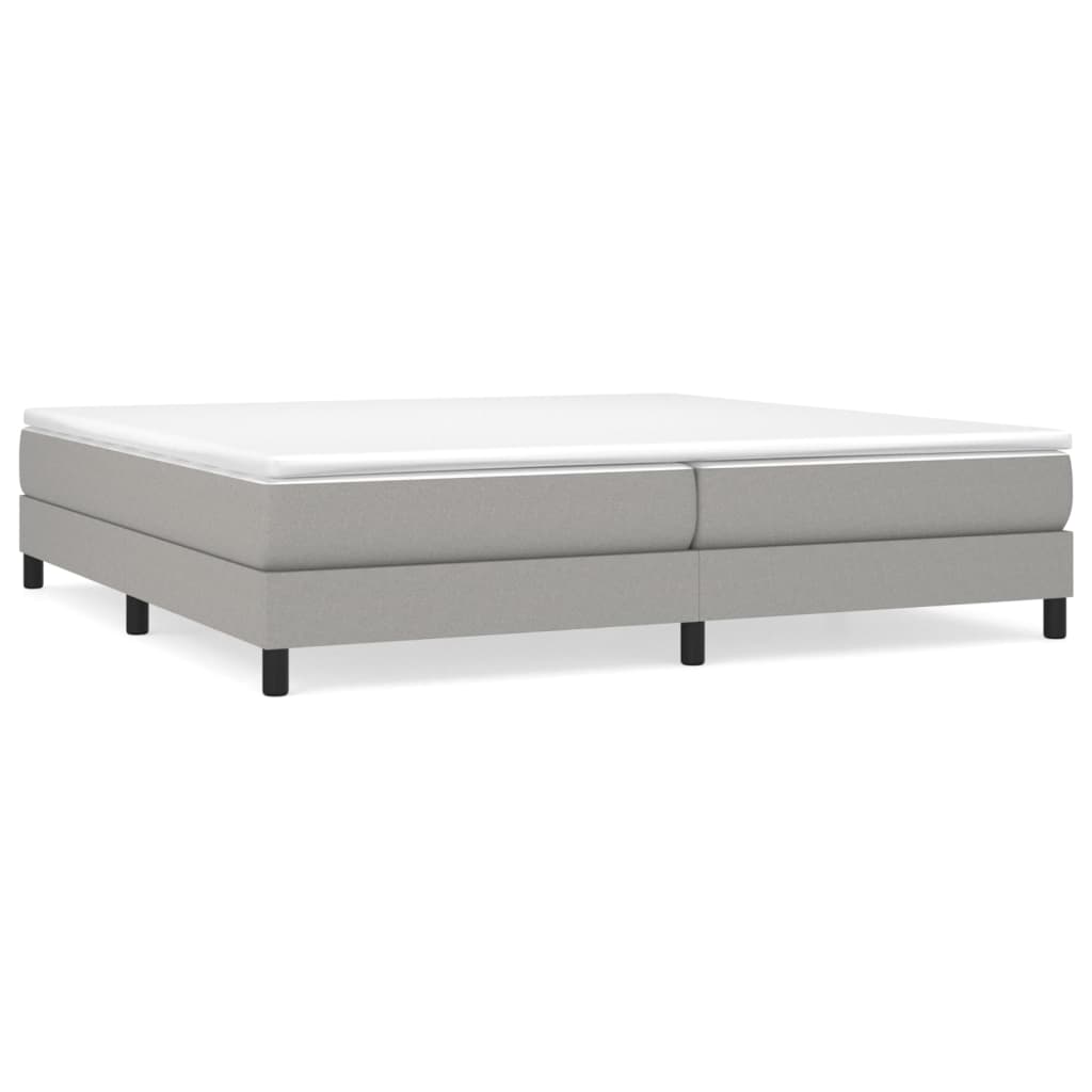 Boxspringbett Hellgrau 200x200 cm Stoff - Pazzar.ch