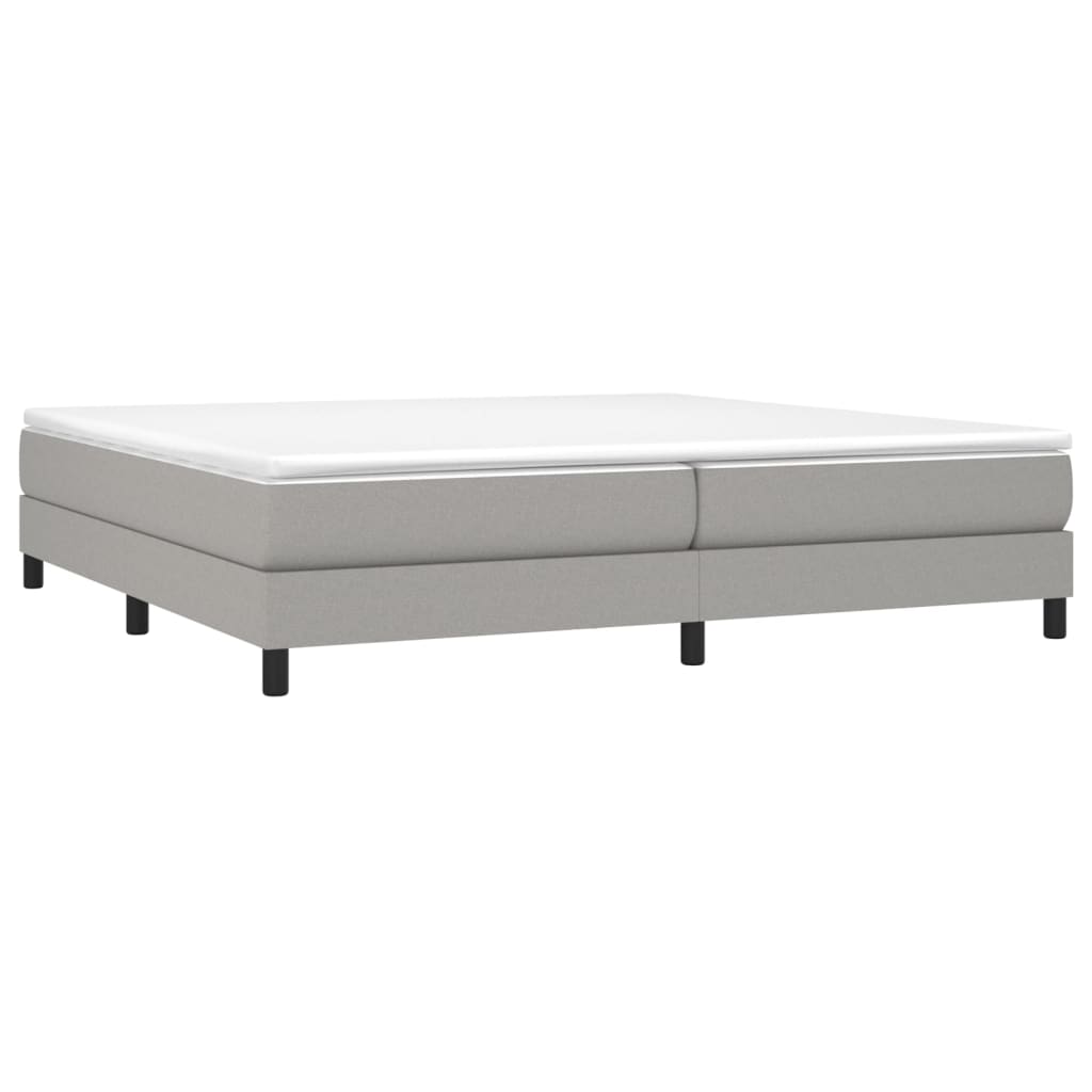 Boxspringbett Hellgrau 200x200 cm Stoff - Pazzar.ch