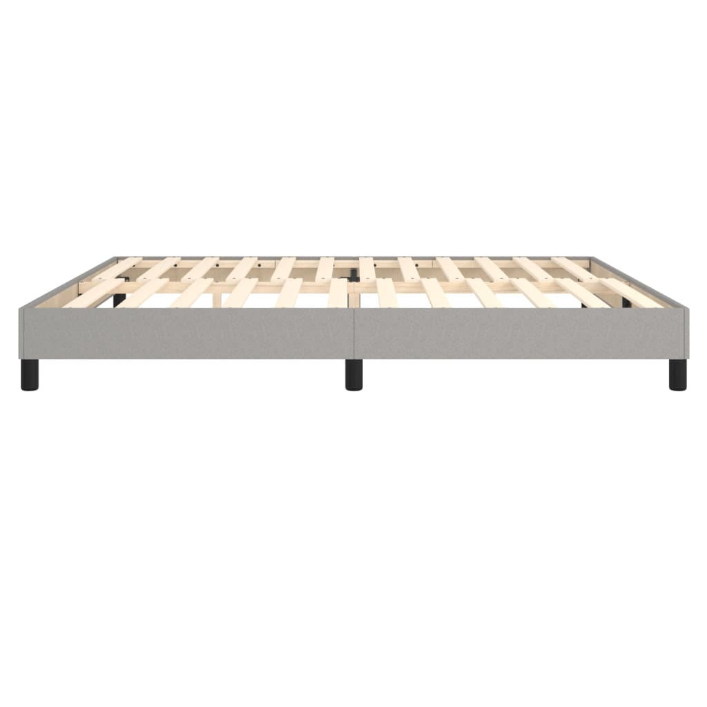Bettgestell ohne Matratze Hellgrau 200x200 cm Stoff