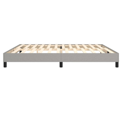 Boxspringbett Hellgrau 200x200 cm Stoff - Pazzar.ch