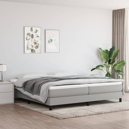 Boxspringbett Hellgrau 200x200 cm Stoff - Pazzar.ch