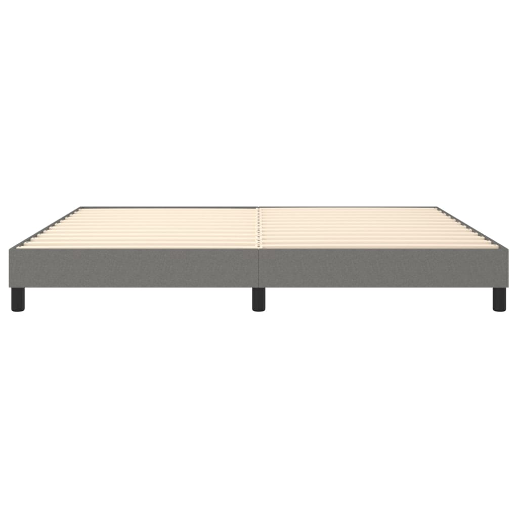 Bettgestell ohne Matratze Dunkelgrau 200x200 cm Stoff