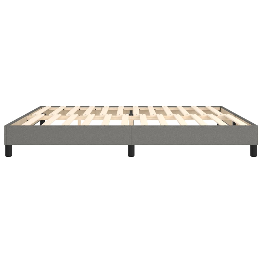 Bettgestell ohne Matratze Dunkelgrau 200x200 cm Stoff