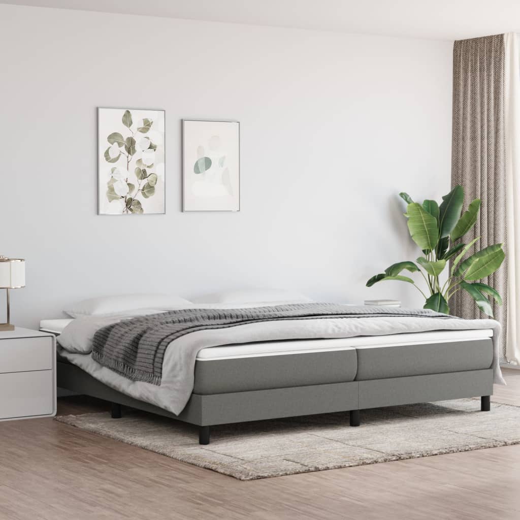 Boxspringbett Dunkelgrau 200x200 cm Stoff - Pazzar.ch