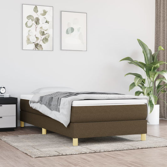 Boxspringbett Dunkelbraun 80x200 cm Stoff - Pazzar.ch