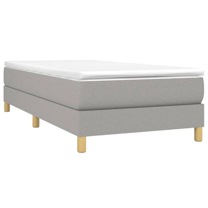 Boxspringbett Hellgrau 100x200 cm Stoff - Pazzar.ch
