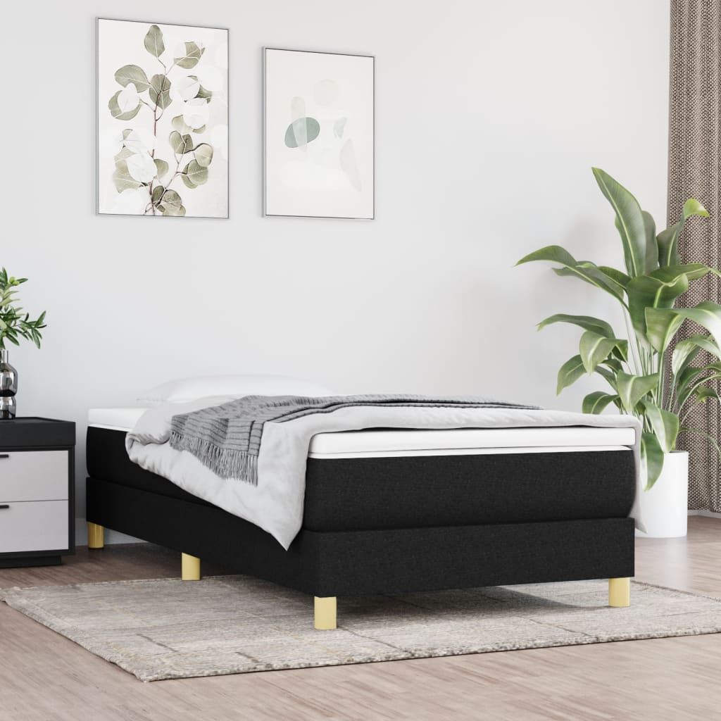 Boxspringbett Schwarz 100x200 cm Stoff - Pazzar.ch