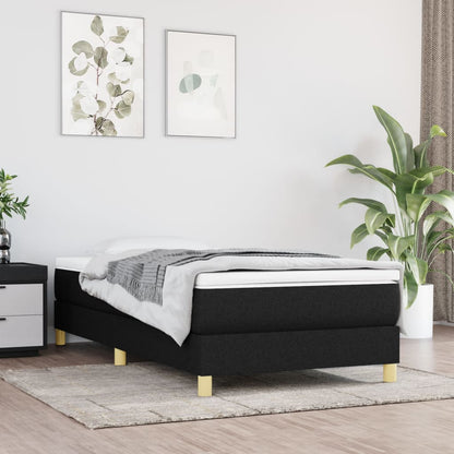 Boxspringbett Schwarz 100x200 cm Stoff - Pazzar.ch