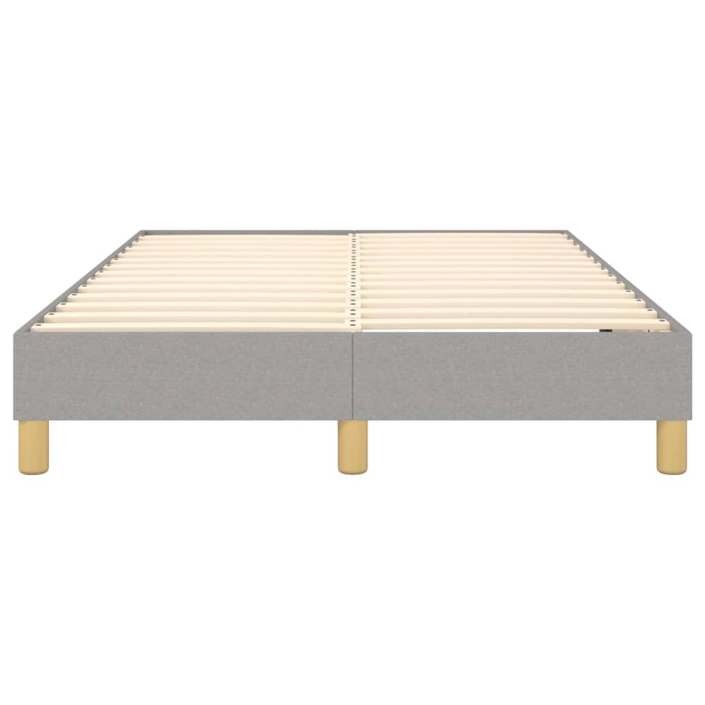 Bettgestell ohne Matratze Hellgrau 120x200 cm Stoff