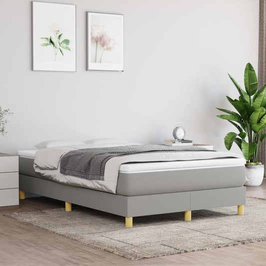 Boxspringbett Hellgrau 120x200 cm Stoff - Pazzar.ch