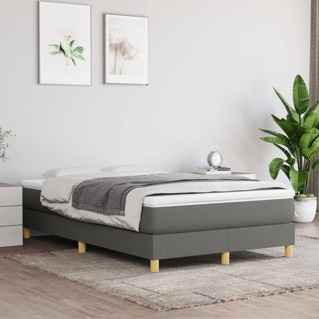 Boxspringbett Dunkelgrau 120x200 cm Stoff - Pazzar.ch
