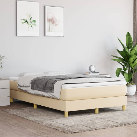 Boxspringbett Creme 120x200 cm Stoff - Pazzar.ch