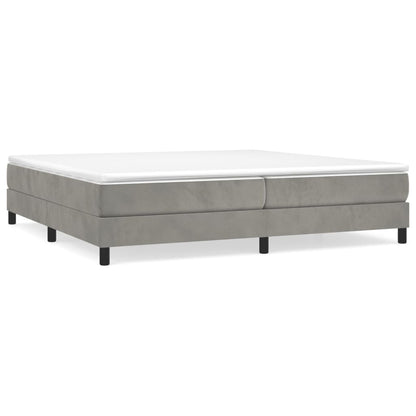 Boxspringbett Hellgrau 200x200 cm Samt - Pazzar.ch