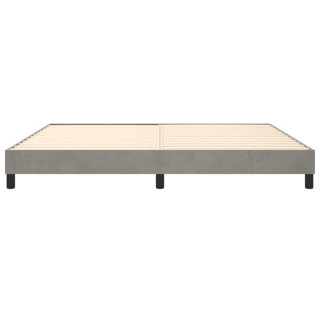 Boxspringbett Hellgrau 200x200 cm Samt - Pazzar.ch