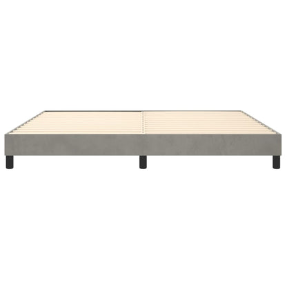 Boxspringbett Hellgrau 200x200 cm Samt - Pazzar.ch