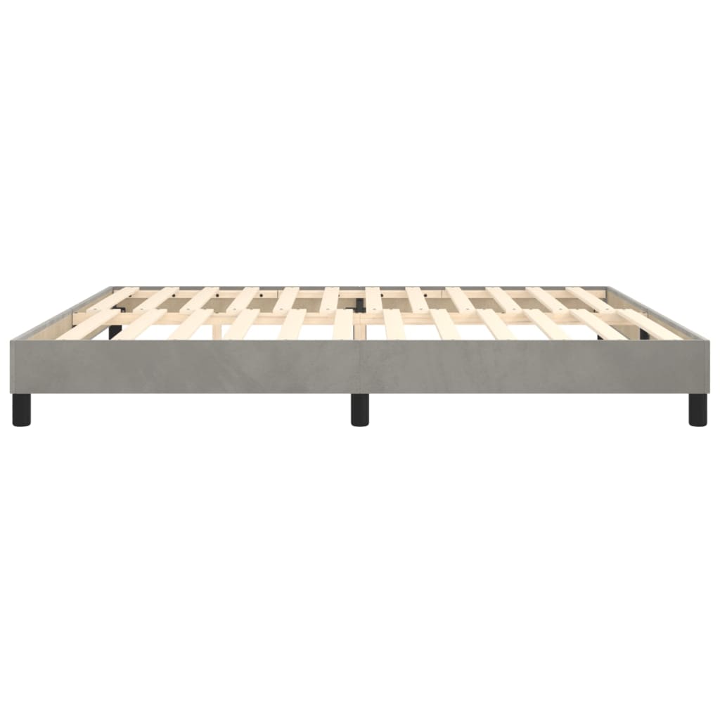 Boxspringbett Hellgrau 200x200 cm Samt - Pazzar.ch