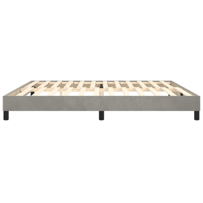 Boxspringbett Hellgrau 200x200 cm Samt - Pazzar.ch