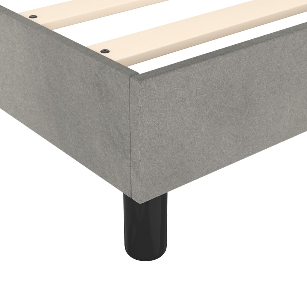 Boxspringbett Hellgrau 200x200 cm Samt - Pazzar.ch