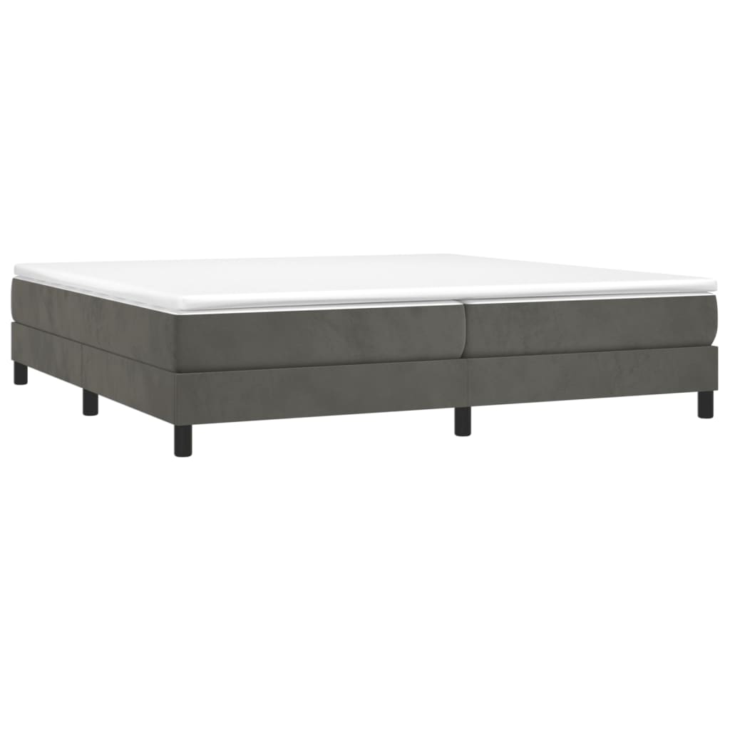 Boxspringbett Dunkelgrau 200x200 cm Samt - Pazzar.ch