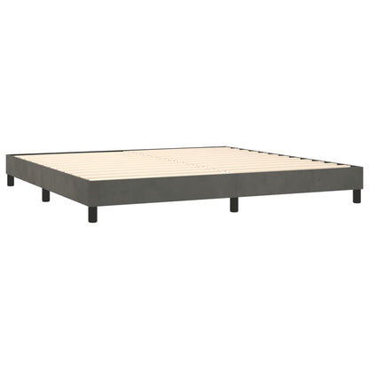 Boxspringbett Dunkelgrau 200x200 cm Samt - Pazzar.ch