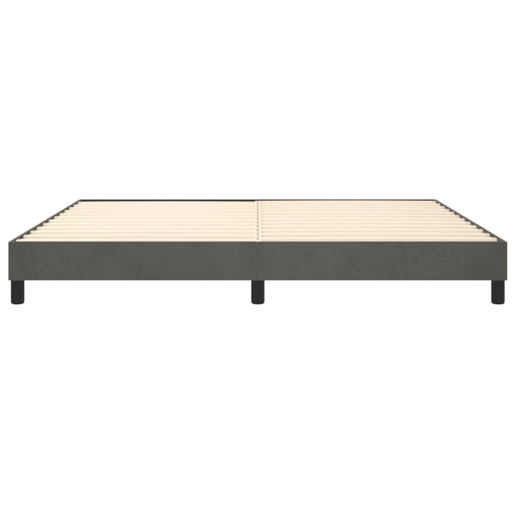 Boxspringbett Dunkelgrau 200x200 cm Samt - Pazzar.ch