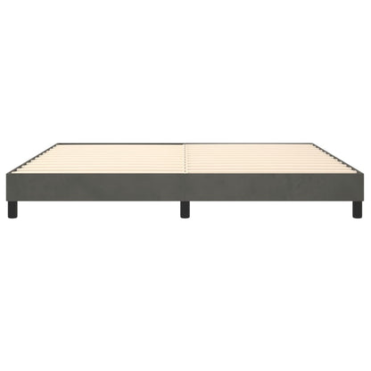 Boxspringbett Dunkelgrau 200x200 cm Samt - Pazzar.ch