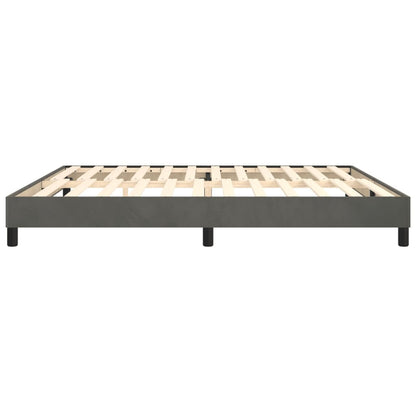 Boxspringbett Dunkelgrau 200x200 cm Samt - Pazzar.ch
