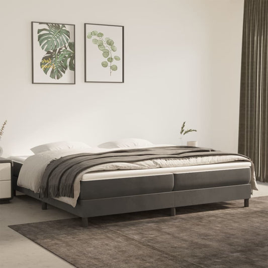 Boxspringbett Dunkelgrau 200x200 cm Samt - Pazzar.ch