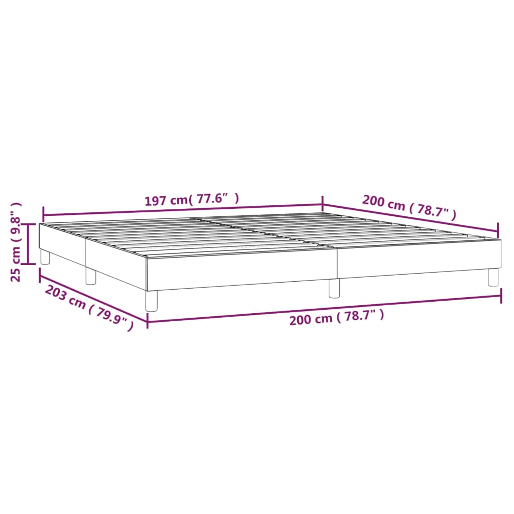 Bettgestell Dunkelblau 200x200 cm Samt - Pazzar.ch