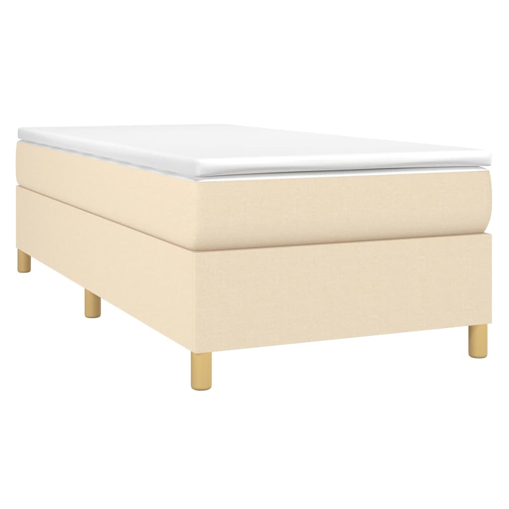 Boxspringbett Creme 90x200 cm Stoff - Pazzar.ch