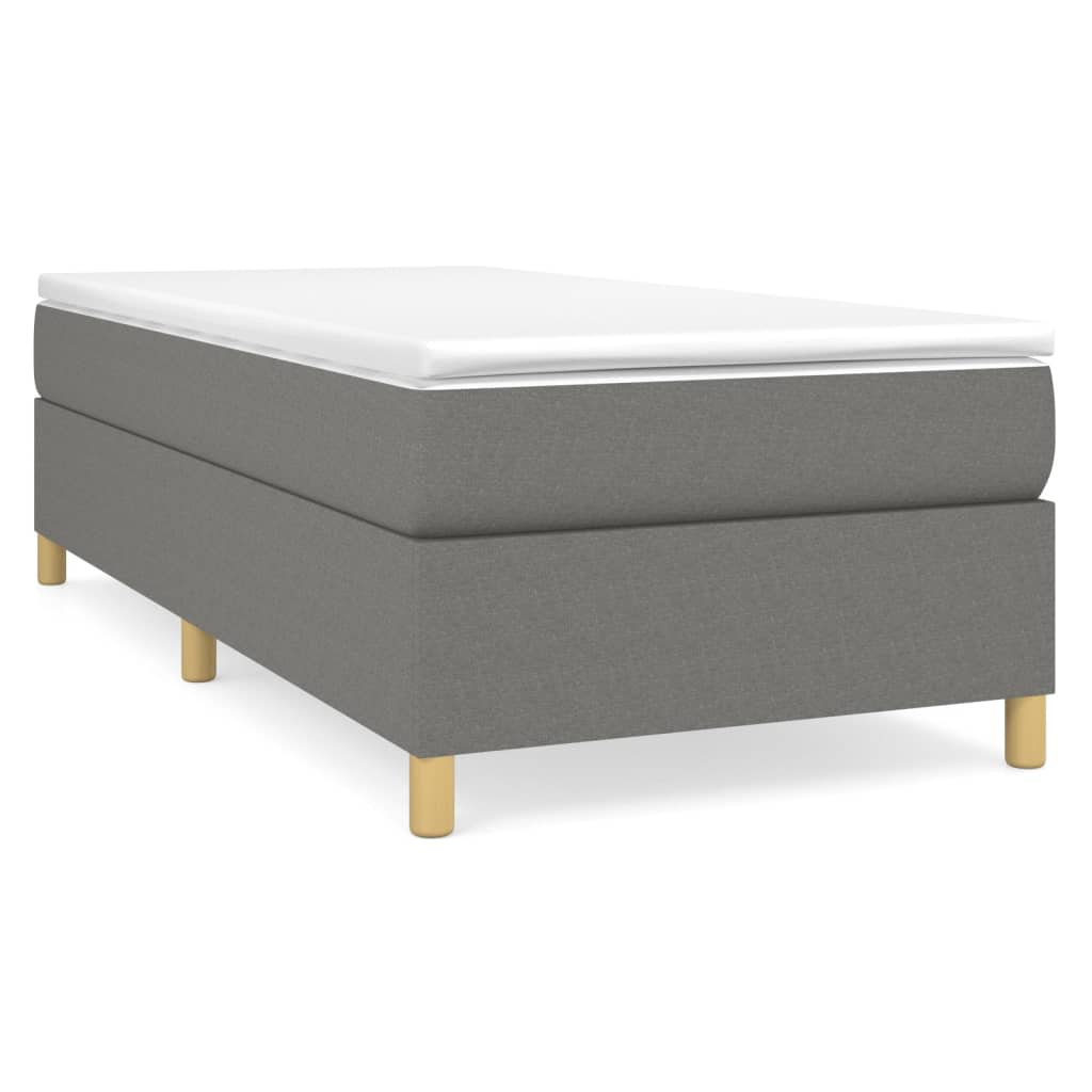 Boxspringbett Dunkelgrau 100x200 cm Stoff - Pazzar.ch