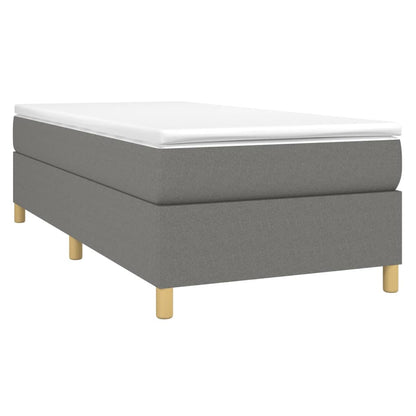 Boxspringbett Dunkelgrau 100x200 cm Stoff - Pazzar.ch